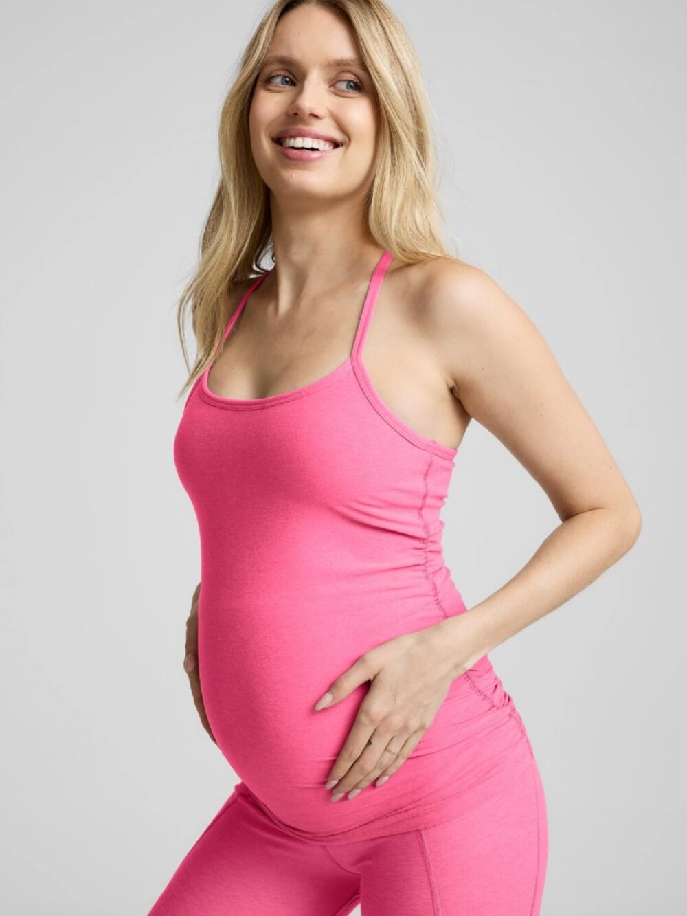 Beyond Yoga Spacedye™ Keep Your Cool Maternity Slim Racerback Tank - M, Magenta